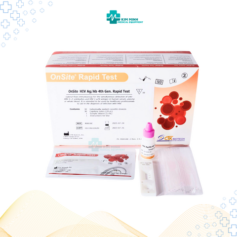 Hộp 30 Test Phát Hiện Sớm HIV CTK Ag Ab - Kit Kiểm Tra Sức Khỏe An Toàn, Đáng Tin Cậy Từ CTK - Có Tặng Kèm Kim Sử Dụng